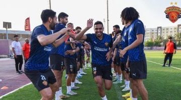 كريم الدبيس وخالد عبد الفتاح يتألقان في مران سيراميكا صور حصرية