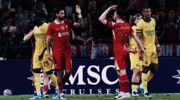 ليفربول يتعرض لهزيمة قاسية أمام ميلان بأربعة أهداف ودية بمشاركة
